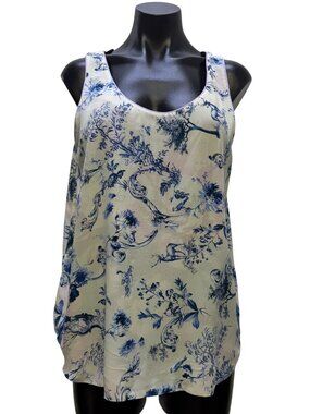 Johnny Was Reversible Blouse Multi-Color Floral Print S